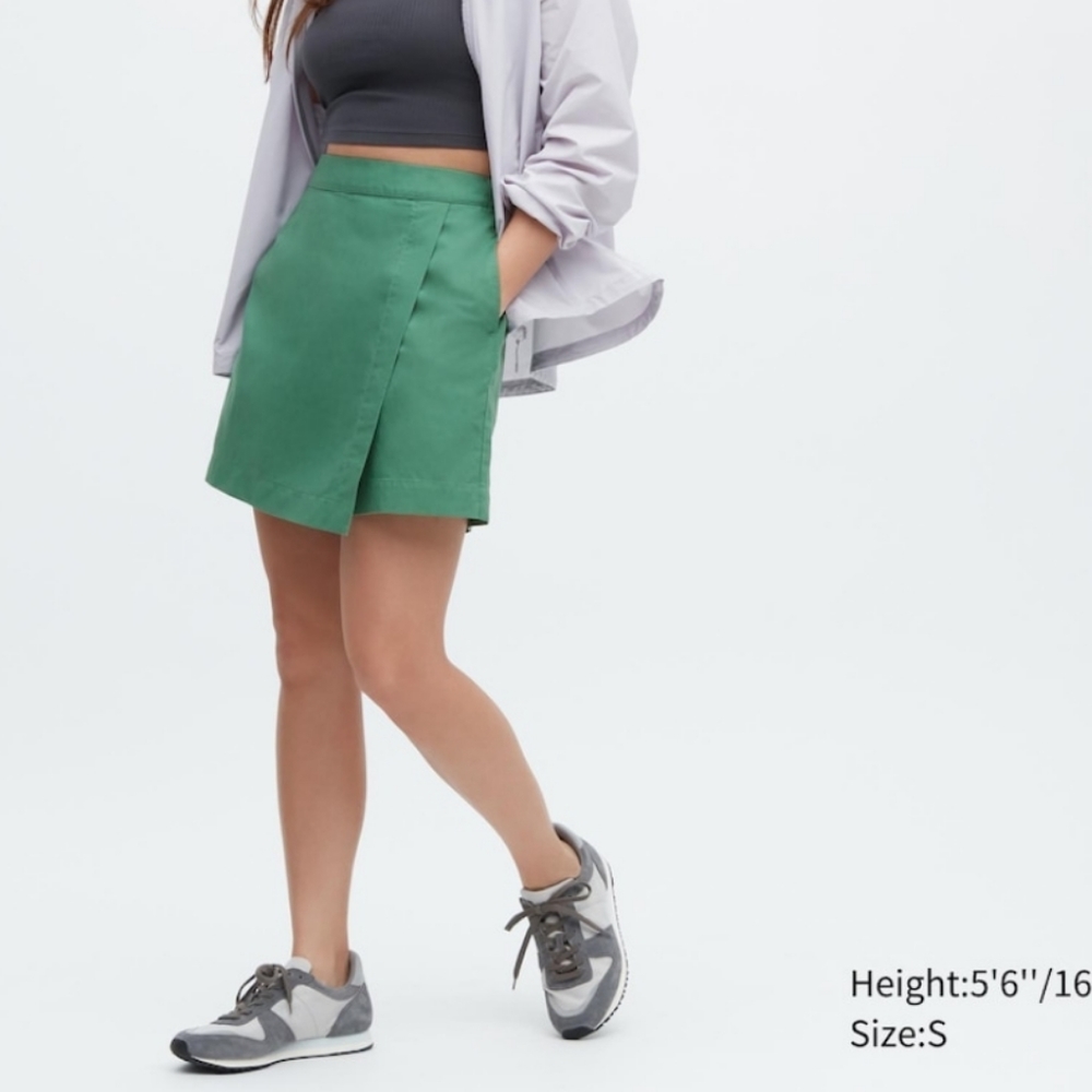 Uniqlo linen blend skort